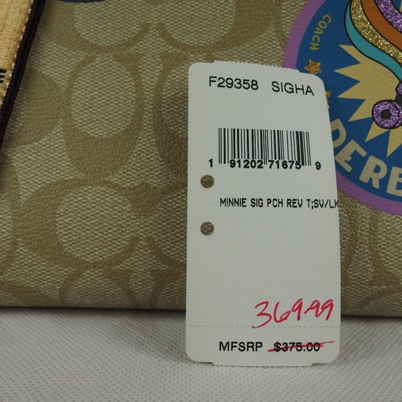 Disney Coach City Zip Tote Minnie Mouse Patches - Picture 8 of 8